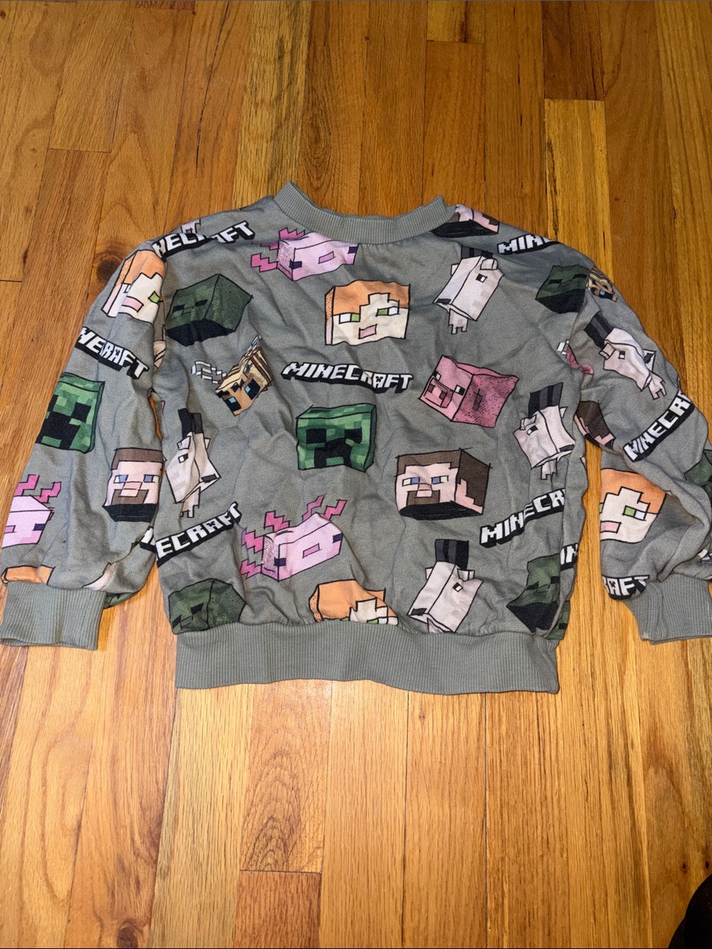 H&M Gray Graphic Crewneck Sweater Sz 6-7